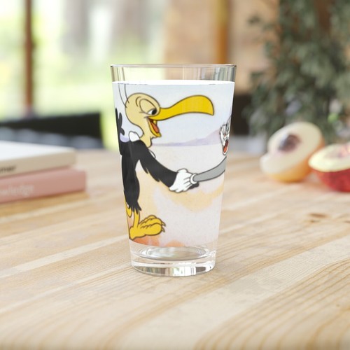Beaky buzzard 16oz pint - buzzard, glass